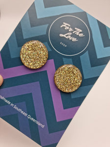 Gold Glitz Maxi Studs